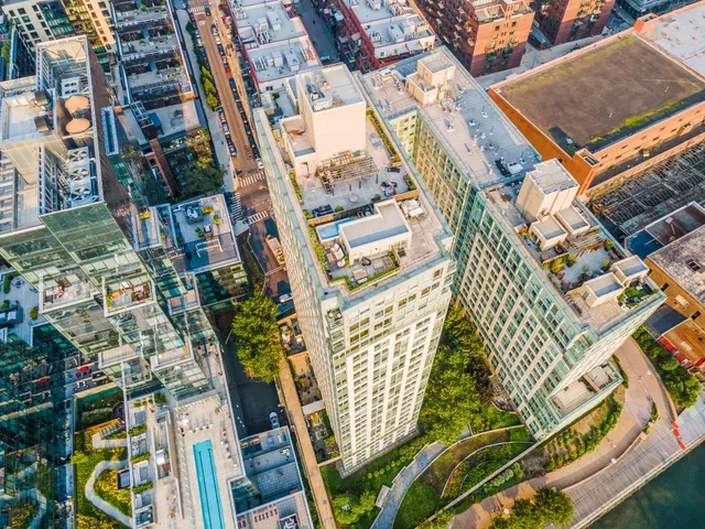 a view of a city and a mountain view