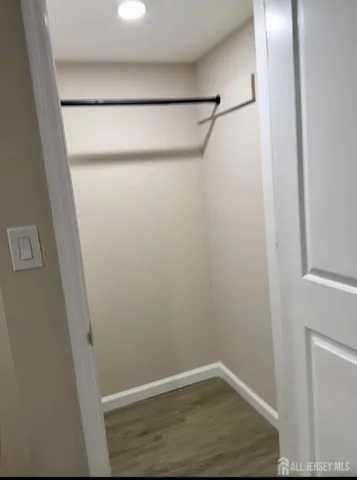 a view of small space with empty racks