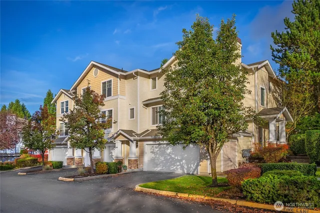 a view of a street with houses