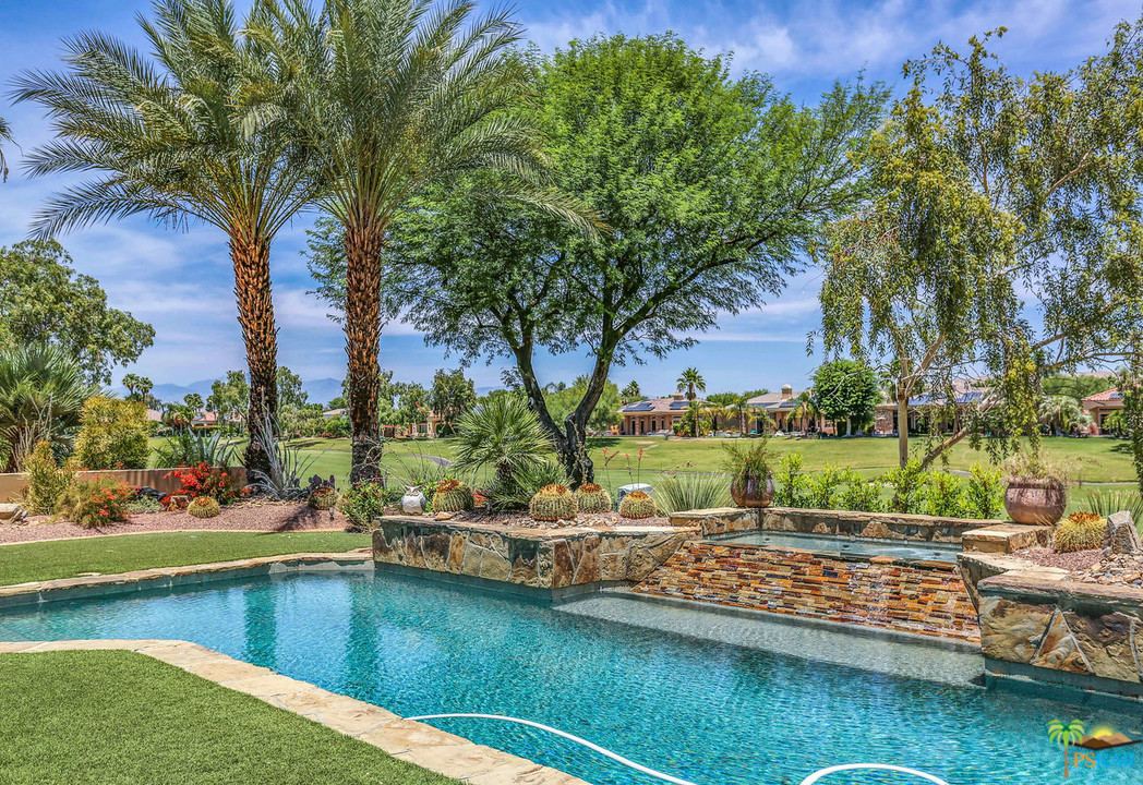 249 Loch Lomond Road Rancho Mirage, CA 92270 - Photo 36 of 48 Stunning pool with waterfall and views