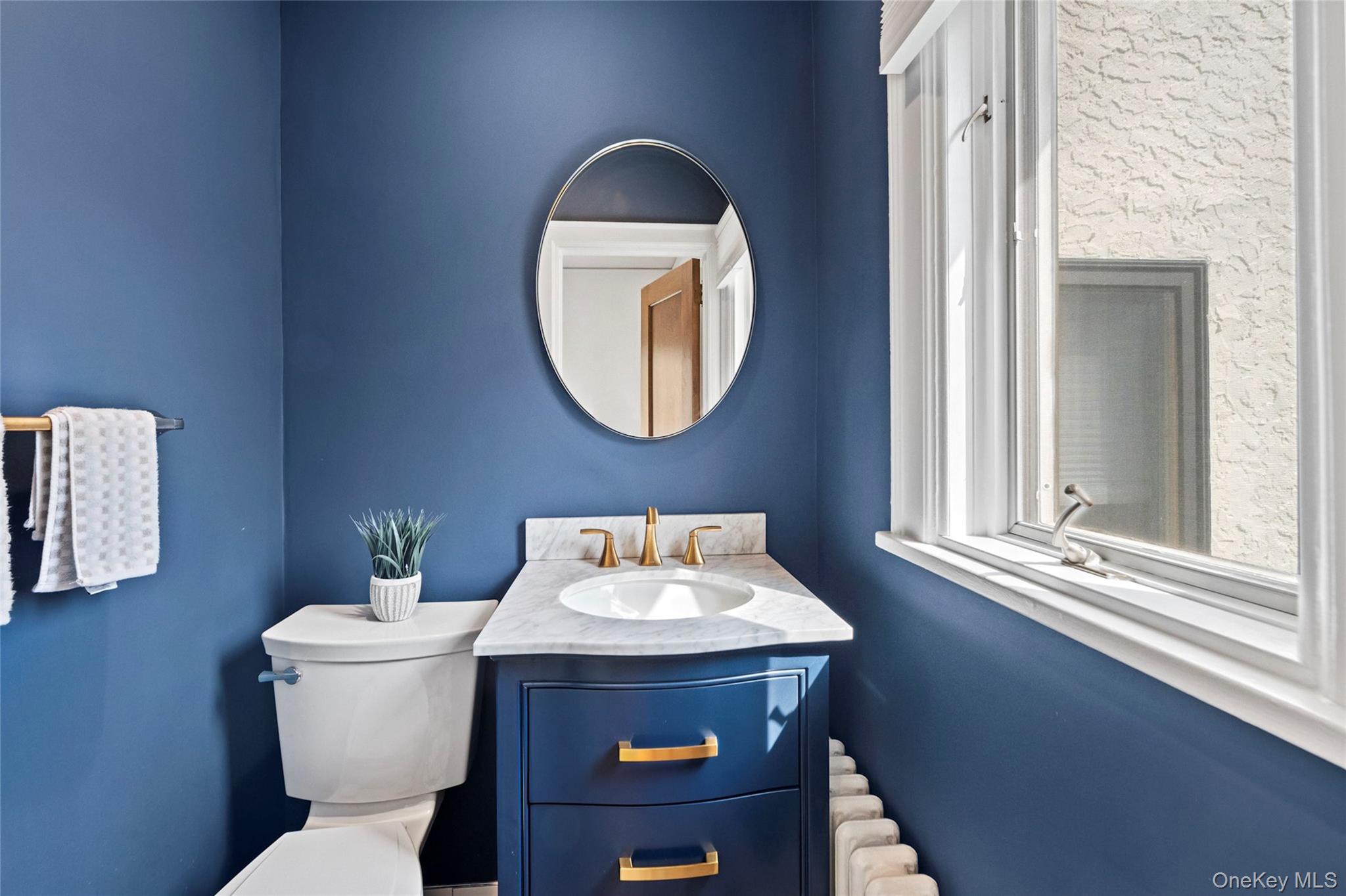 44 Fenimore Road New Rochelle, NY 10804 - Photo 33 of 46 a bathroom with a toilet a sink and a mirror