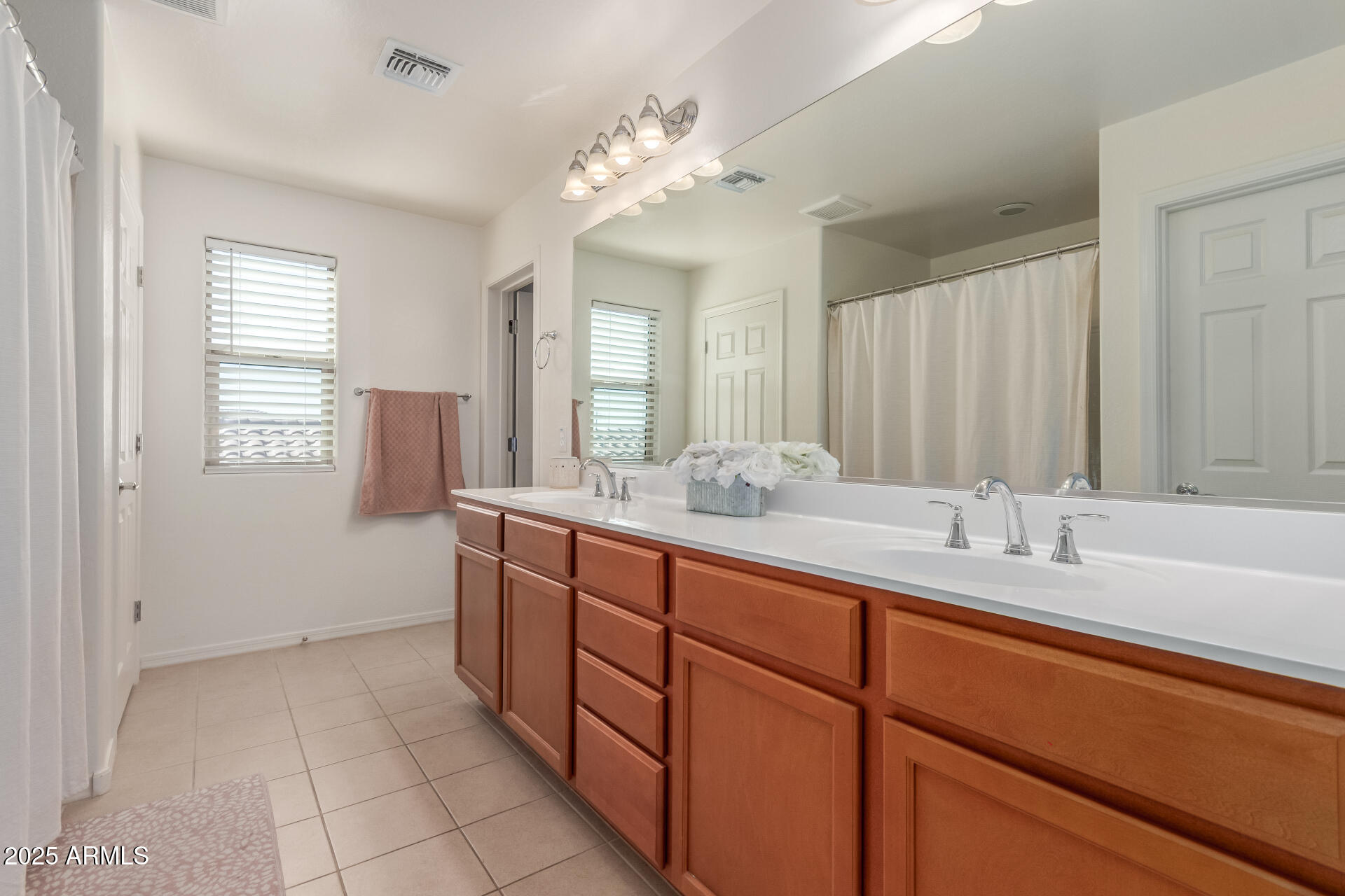 3215 West Pollack Street Phoenix, AZ 85041 - Photo 10 of 26 a spacious bathroom with a granite countertop sink a mirror and a