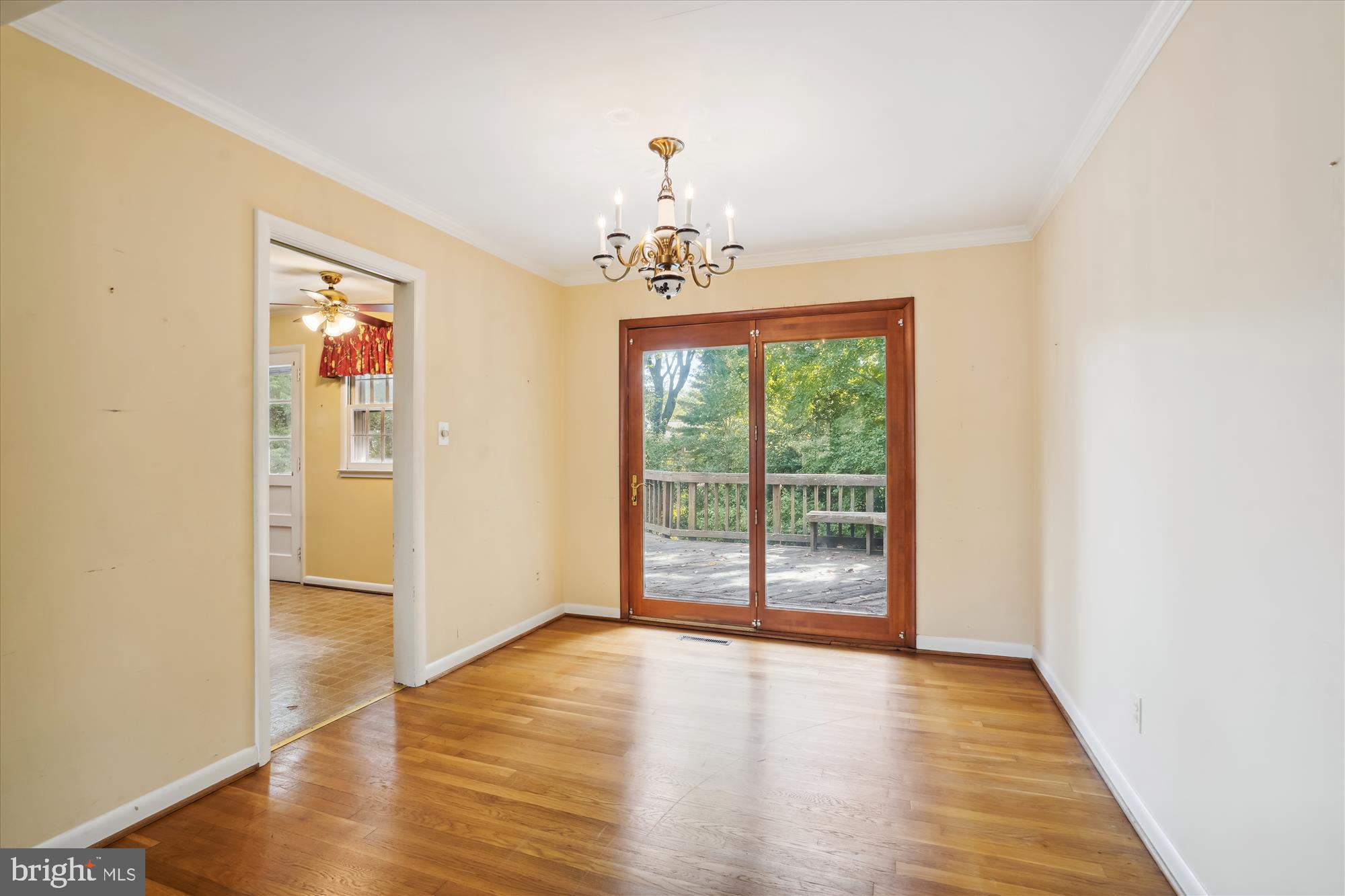 7107 Purdue Place McLean, VA 22101 - Photo 12 of 78 French Door and Crown Molding in the Dining Room