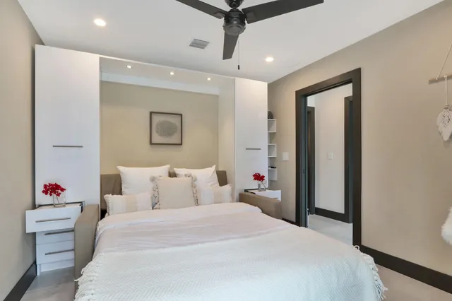 an aerial view of multiple house