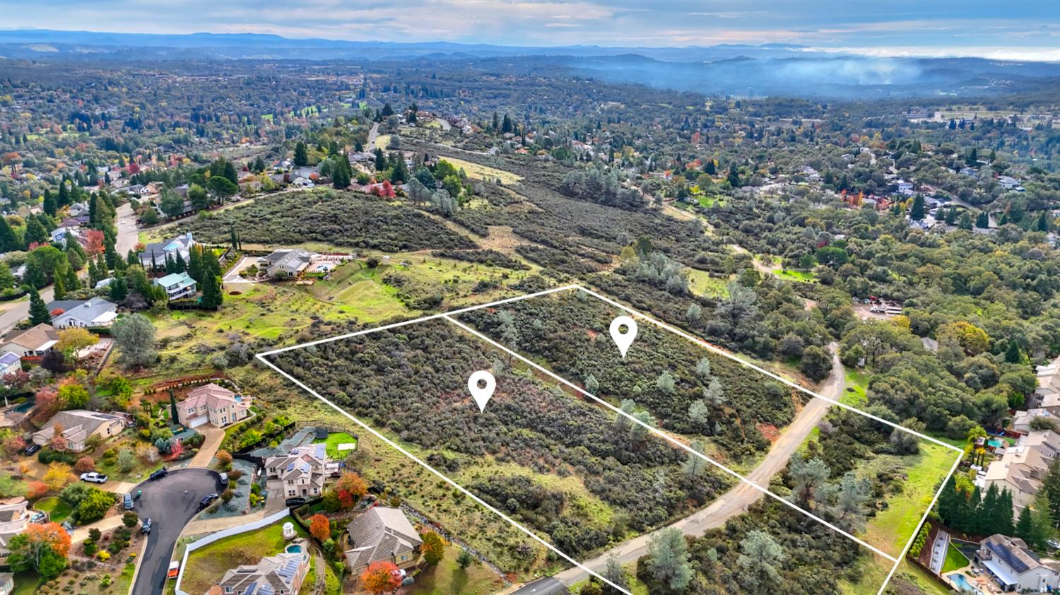 0 Rancho Tierra Court Cameron Park, CA 95682 - Photo 15 of 15 an aerial view of residential houses with outdoor space