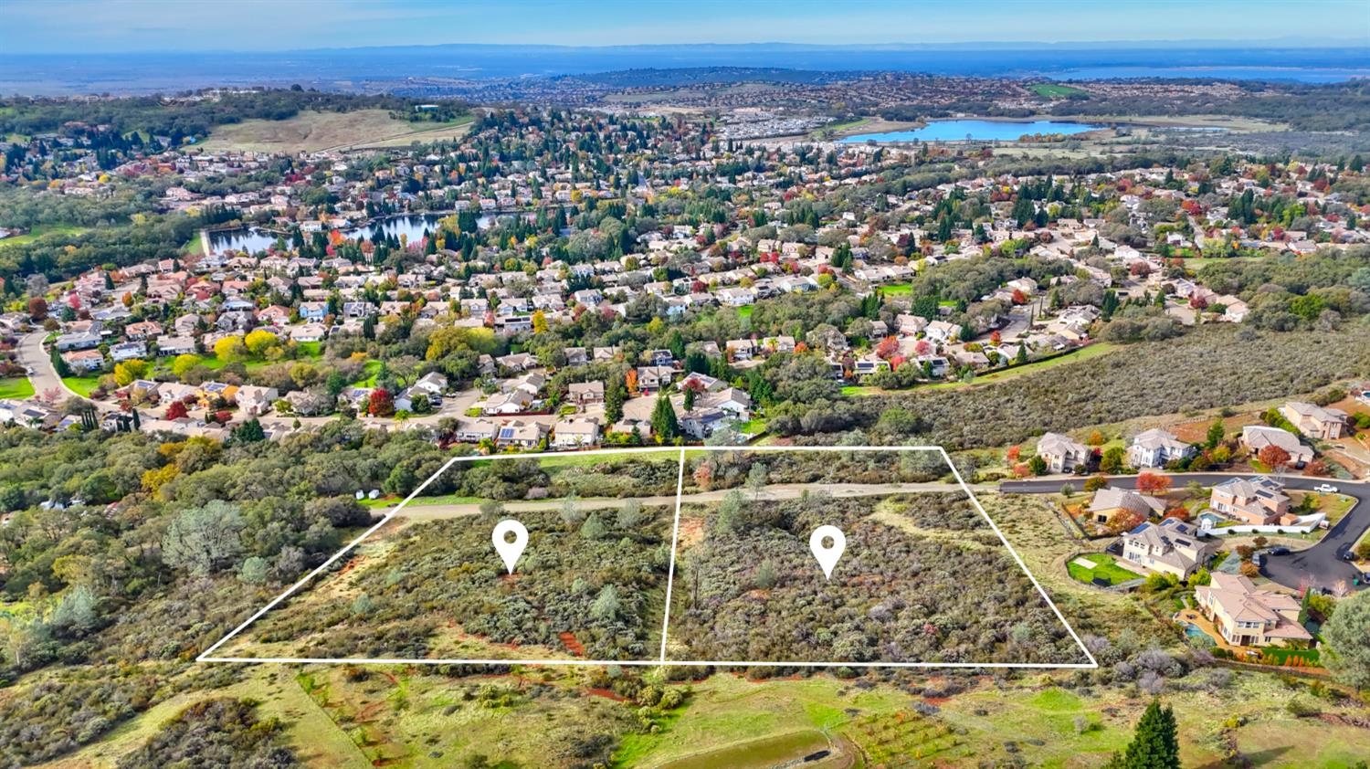 0 Rancho Tierra Court Cameron Park, CA 95682 - Photo 10 of 15 an aerial view of residential houses with outdoor space