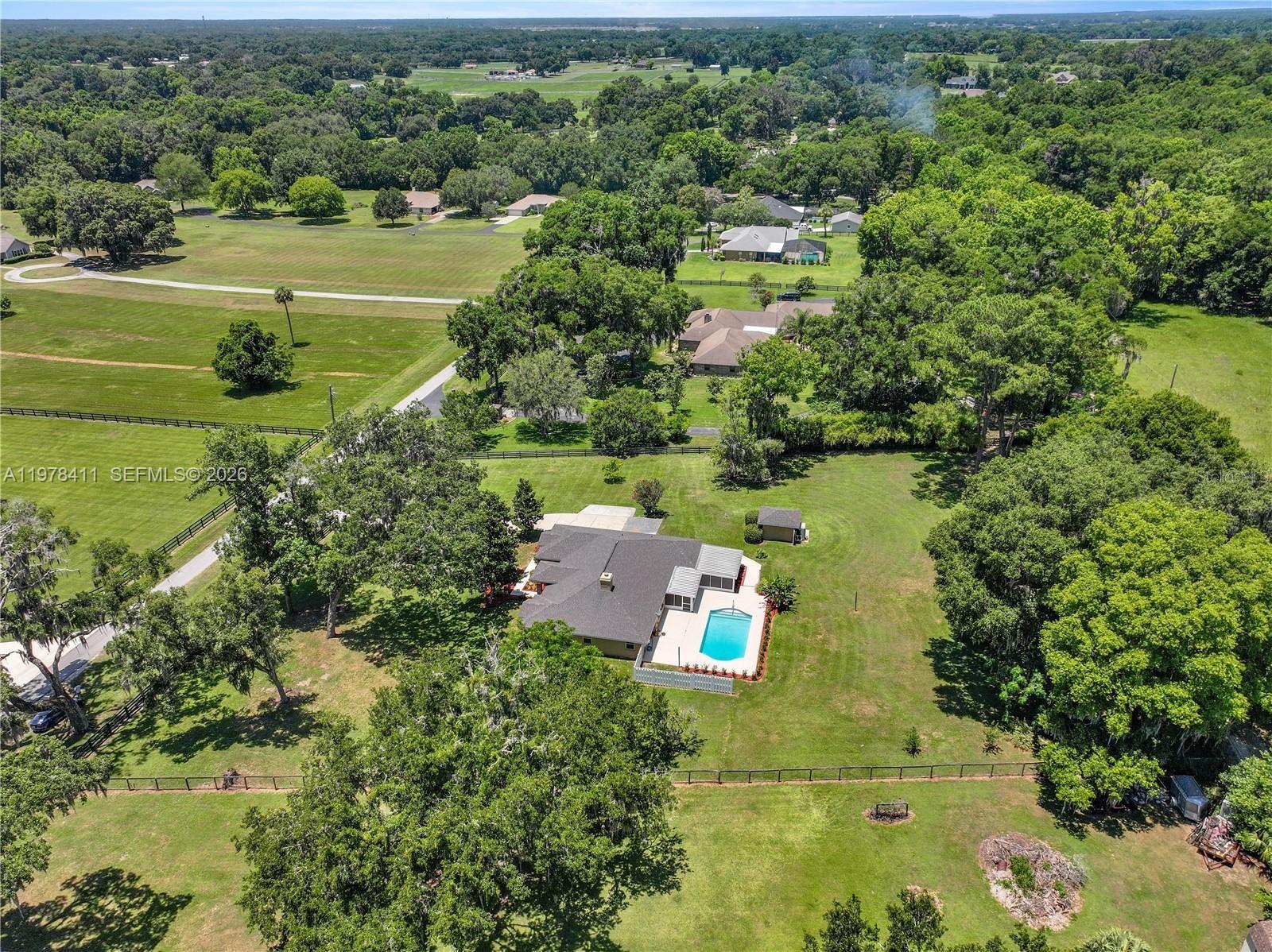 1699 Southwest 80th Street Ocala, FL 34476 - Photo 41 of 47 an aerial view of a residential houses with outdoor space and trees all around