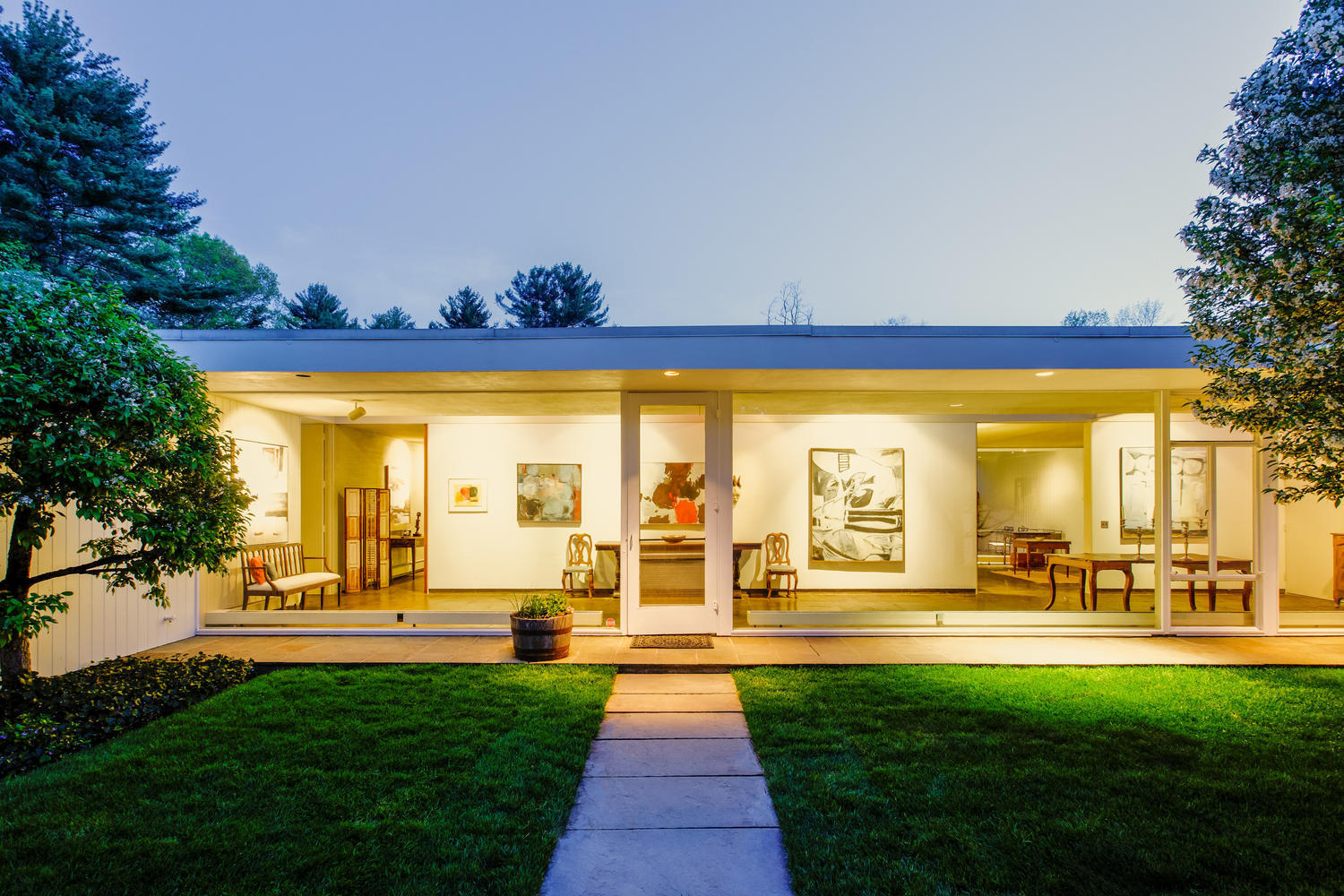 90 Lambert Road New Canaan, CT 06840 - Photo 3 of 28 a view of swimming pool with outdoor seating and yard