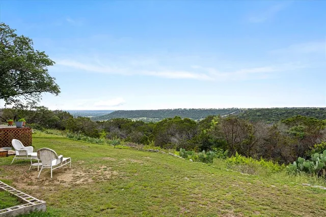 a view of a lake with a mountain in the background