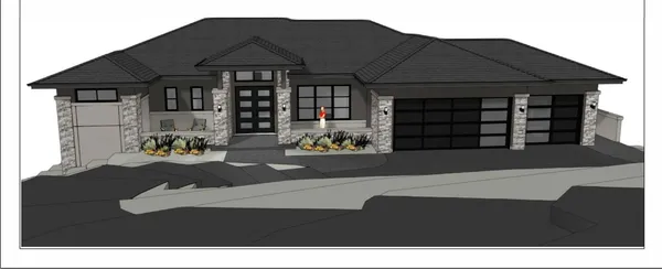 a front view of a house