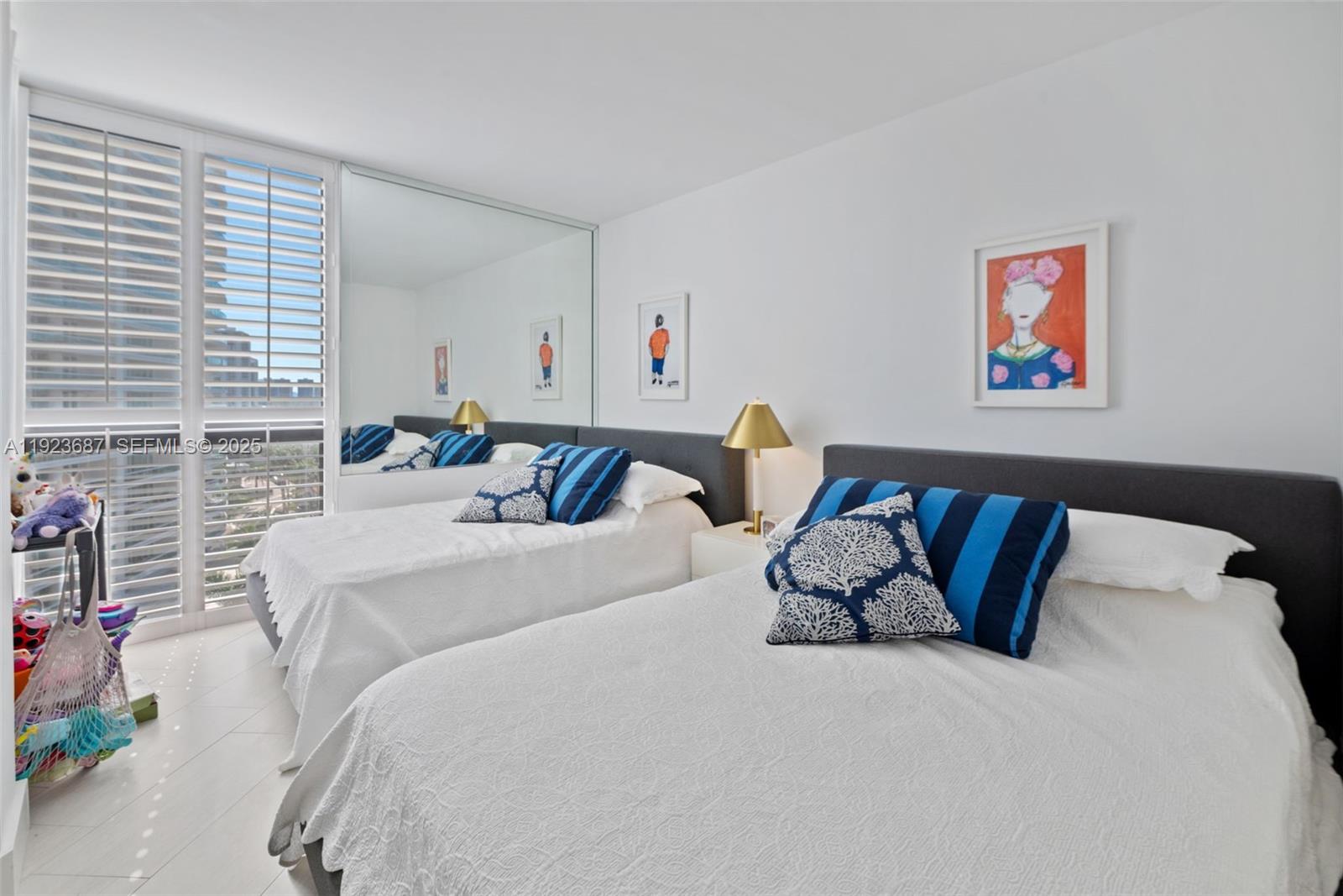 20185 East Country Club Drive, Unit 904 Aventura, FL 33180 - Photo 12 of 29 a bed room with a bed and a painting on the wall