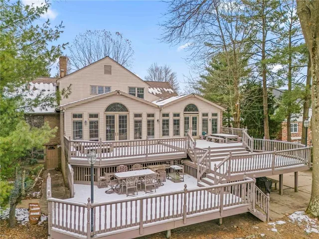 a view of a house with a deck