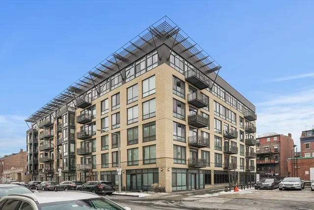 a front view of a building