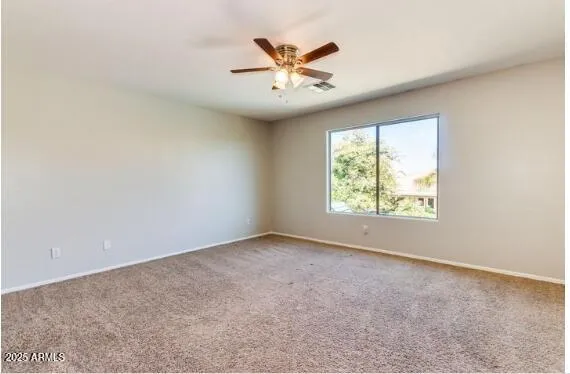 an empty room with window