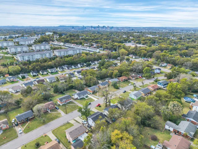 an aerial view of multiple house