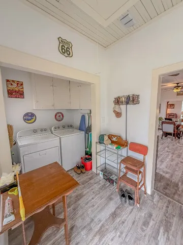 a room with furniture and a table