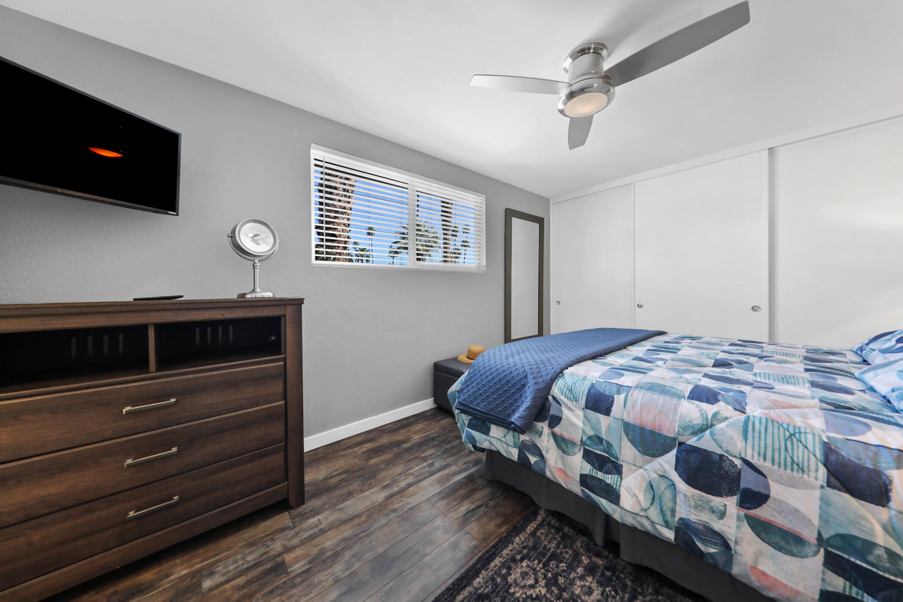 70171 Chappel Road Rancho Mirage, CA 92270 - Photo 22 of 38 a bedroom with a bed and a flat screen tv