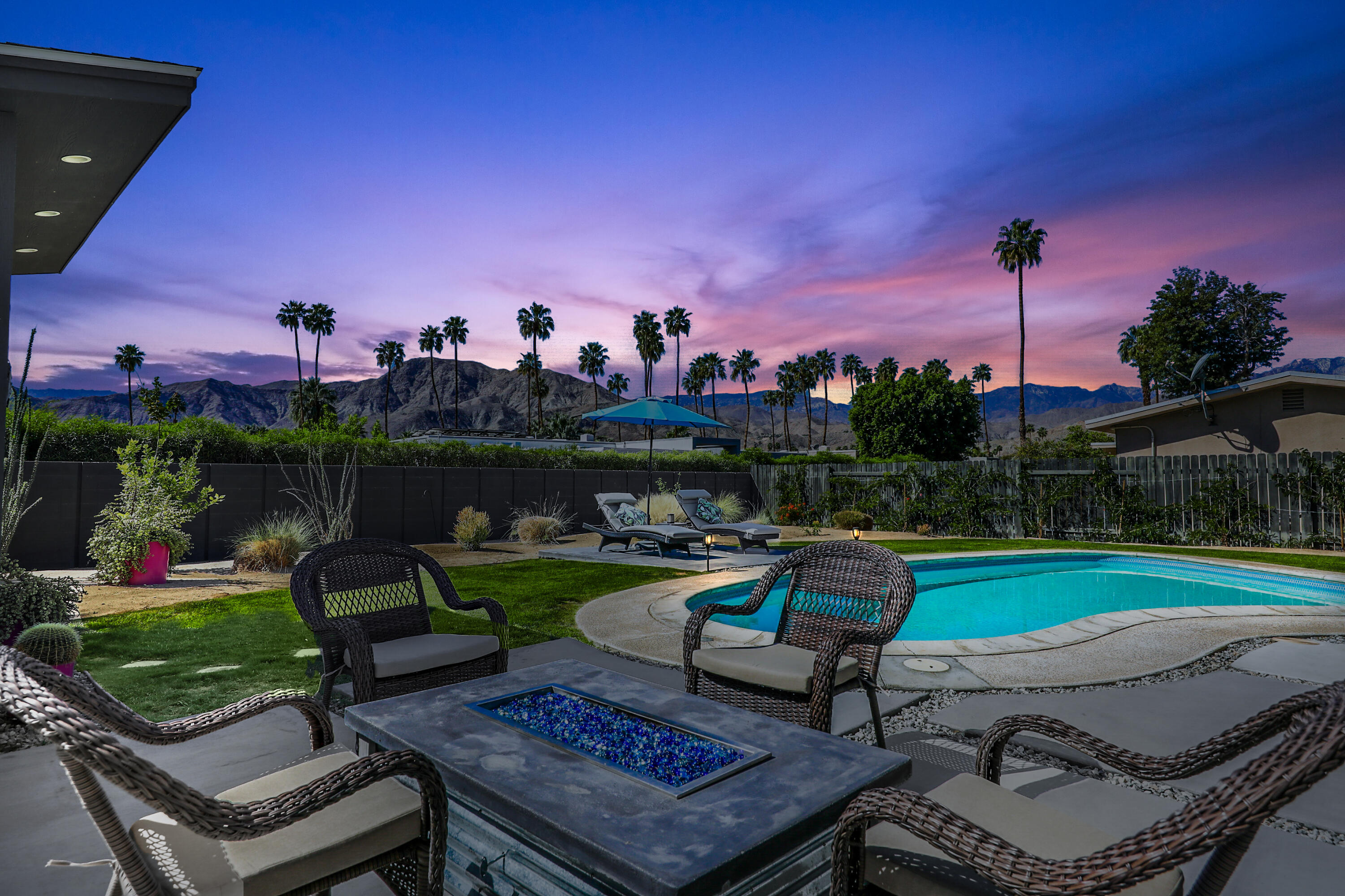 70171 Chappel Road Rancho Mirage, CA 92270 - Photo 3 of 38 a swimming pool with outdoor seating and yard