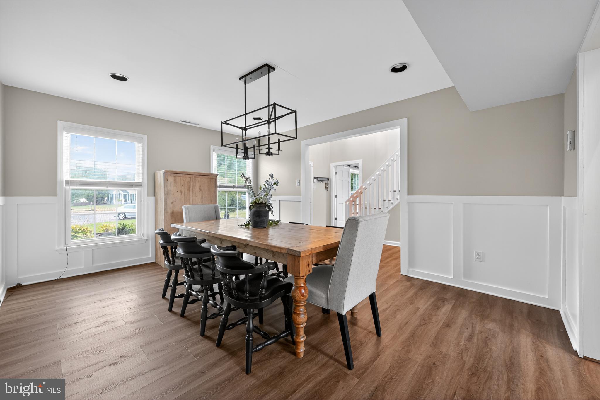 1656 South Ash Circle Jamison, PA 18929 - Photo 11 of 30 a view of a dining room with furniture window and wooden floor