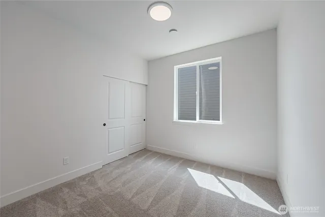 an empty room with a window