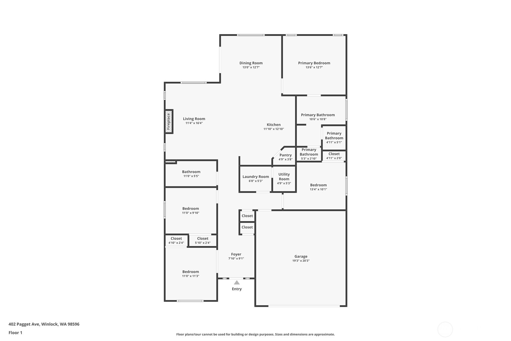 402 Pagget Avenue Winlock, WA 98596 - Photo 36 of 36 a picture of a floor plan