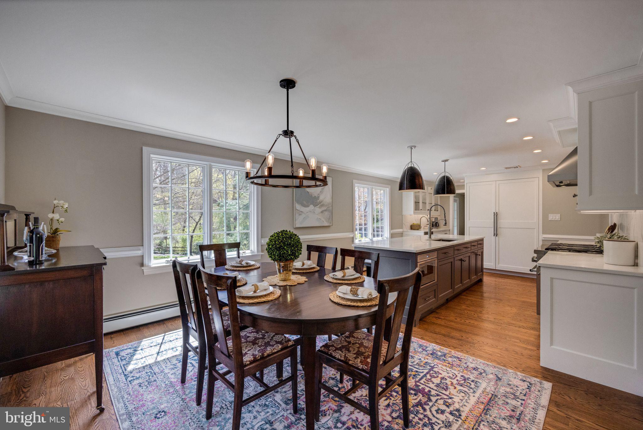 Open dining room