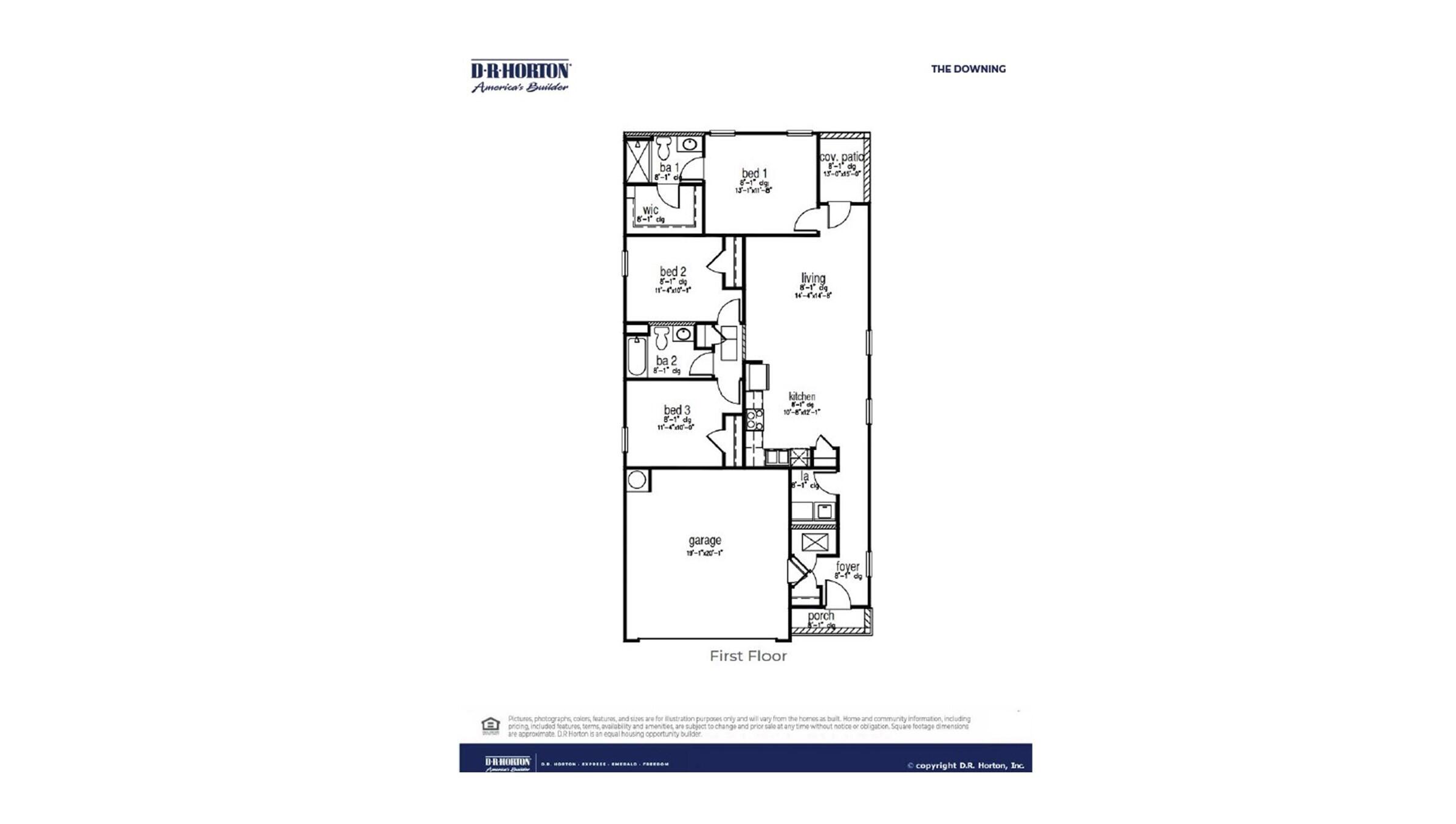 8018 Rackham Road Hollywood, SC 29449 - Photo 24 of 24 Downing_Floorplan