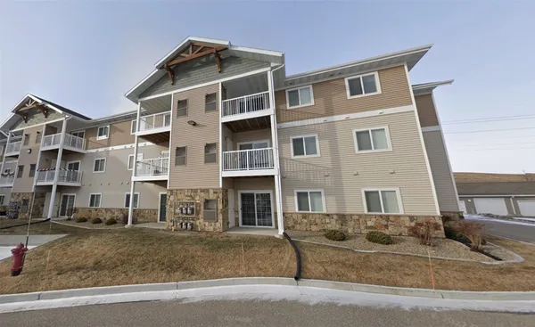 a front view of a building