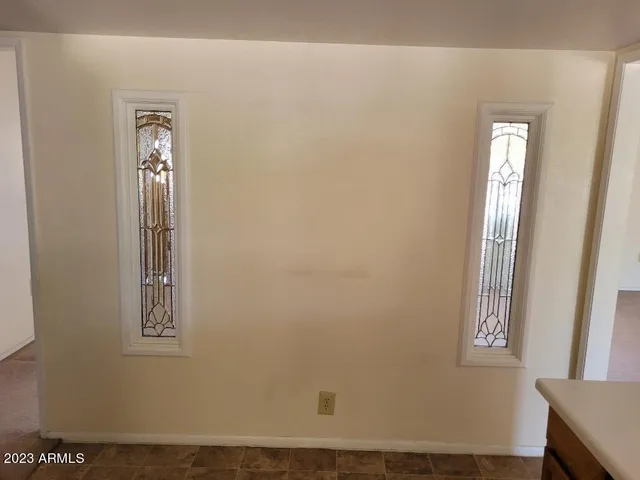 an empty room with a window