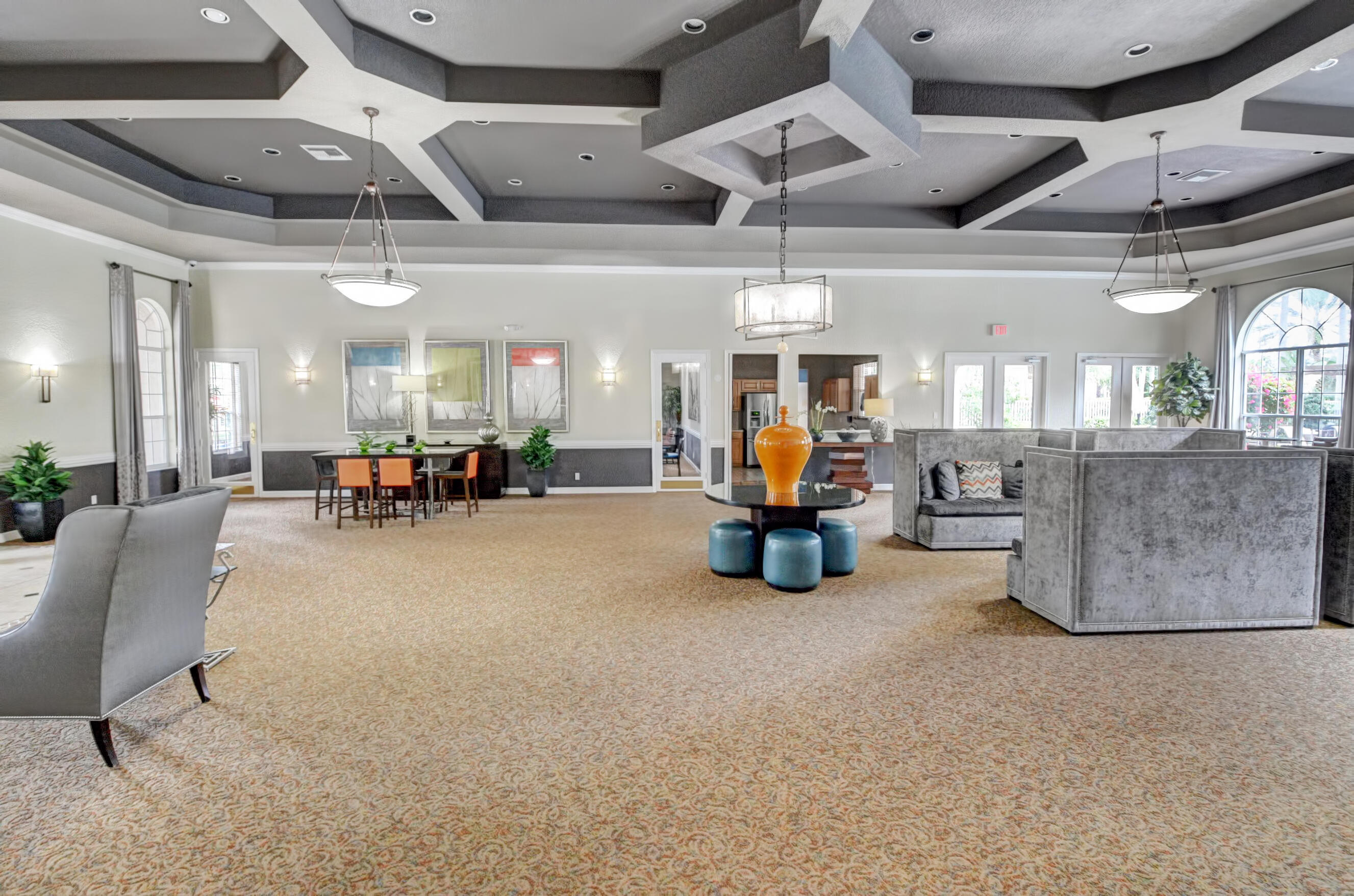 21048 Vía Eden Boca Raton, FL 33433 - Photo 44 of 53 a living room with furniture and a chandelier