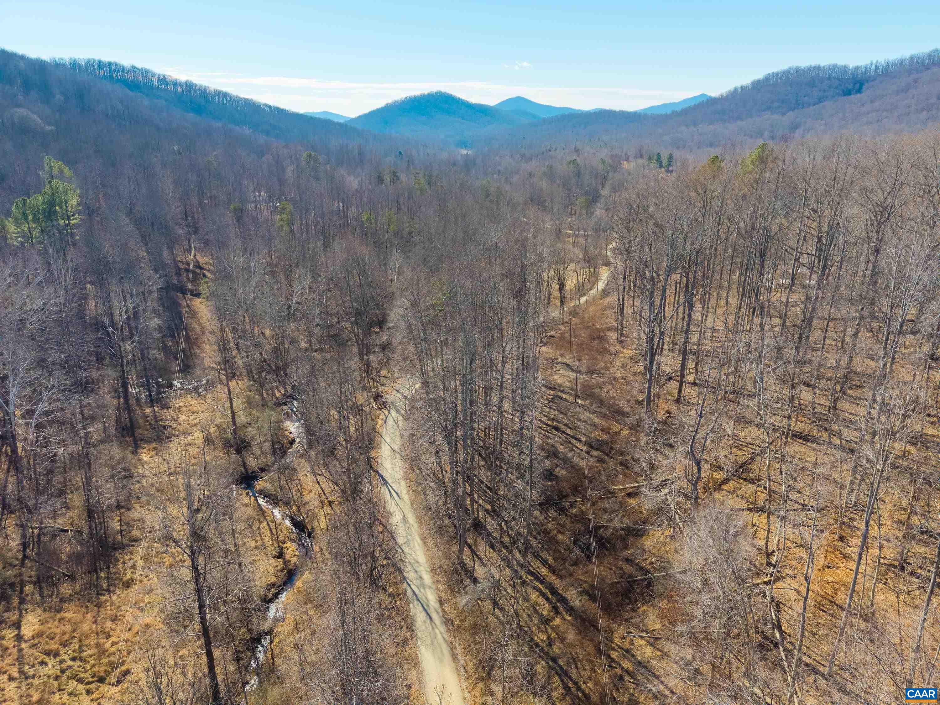 Perkins Hollow Lane Faber, VA 22938 - Photo 25 of 35 a view of a dry yard with mountains in the background