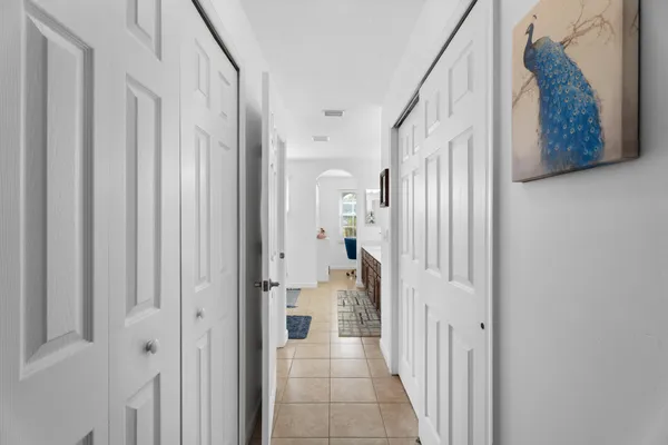 a view of a hallway with a hallway