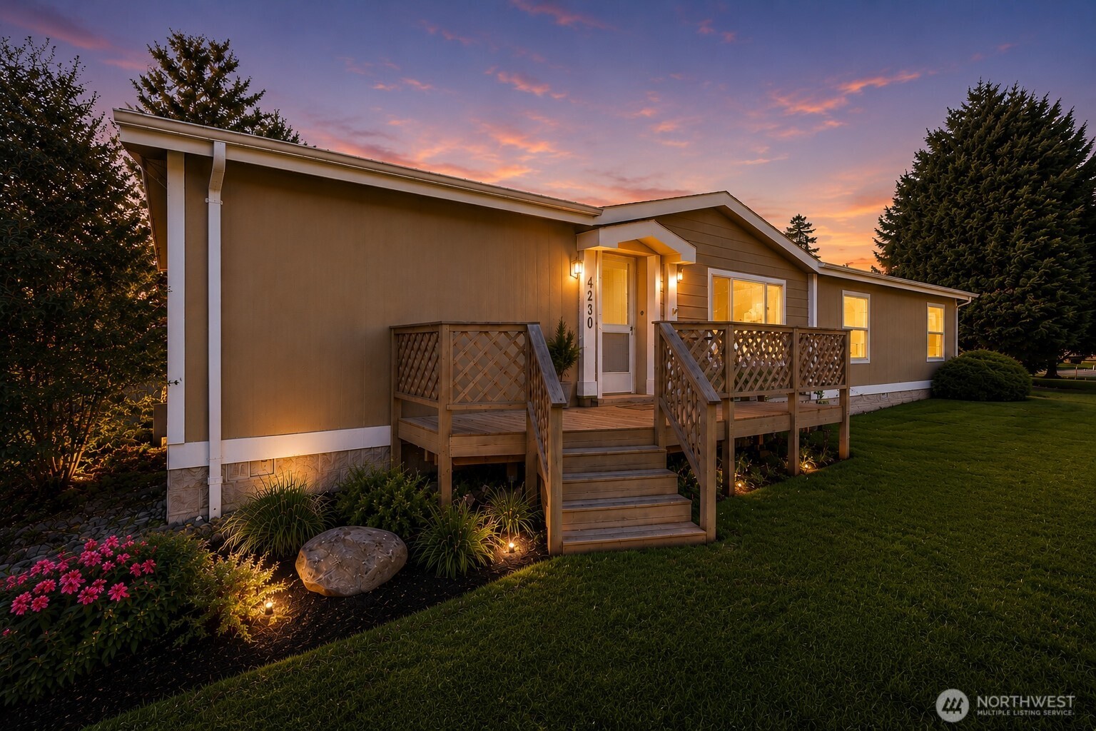 4230 Cody Road Blaine, WA 98230 - Photo 3 of 38 a front view of a house with garden