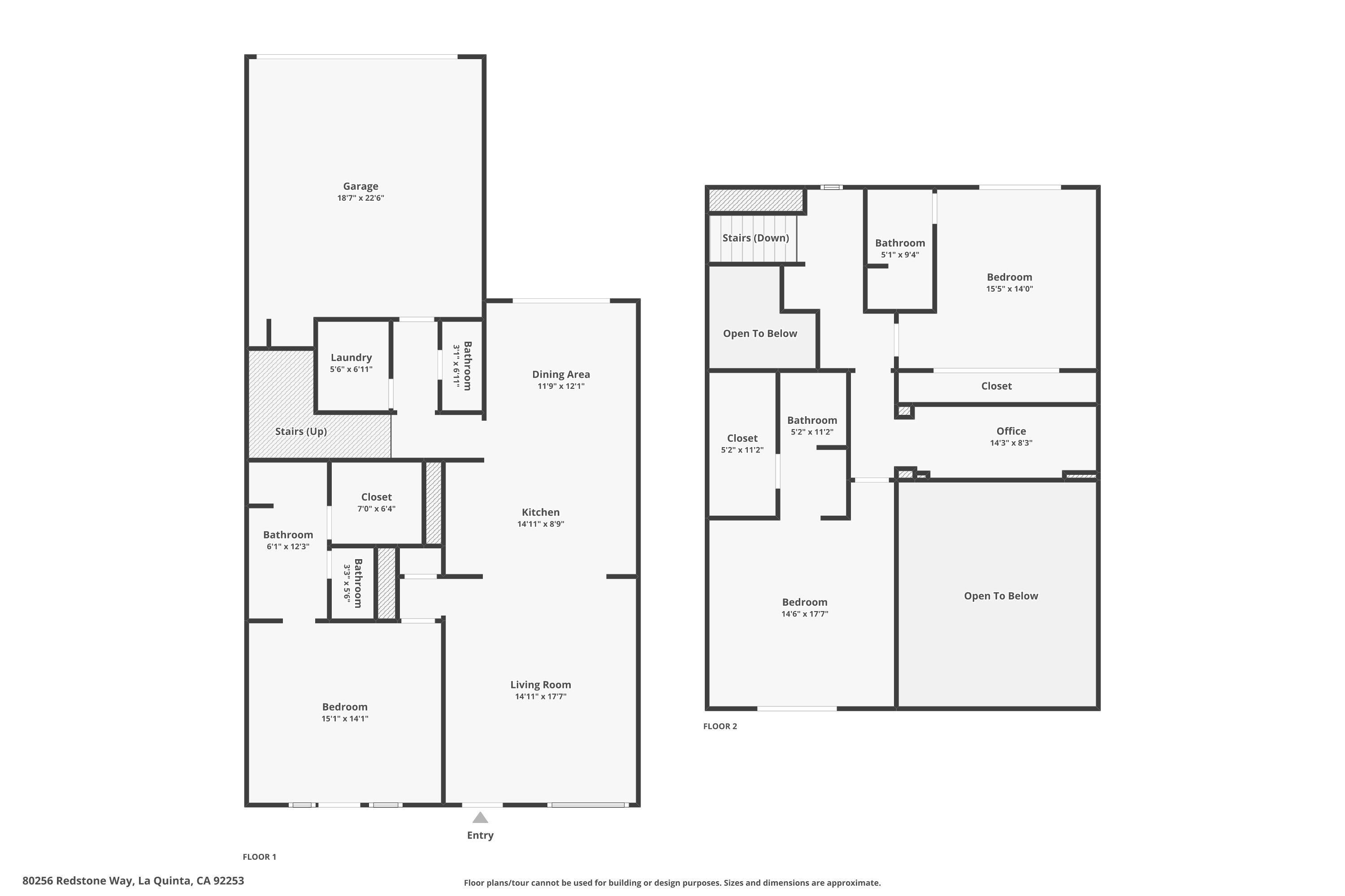 80256 Redstone Way, Unit V93 La Quinta, CA 92253 - Photo 37 of 37 a picture of a floor plan