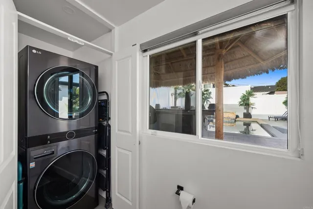 a view of outdoor space yard deck patio and swimming pool