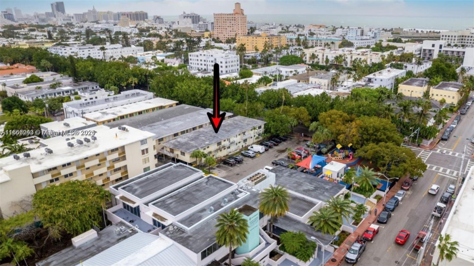 626 Meridian Avenue, Unit 5 Miami Beach, FL 33139 - Photo 18 of 19 an aerial view of a city with lots of residential buildings