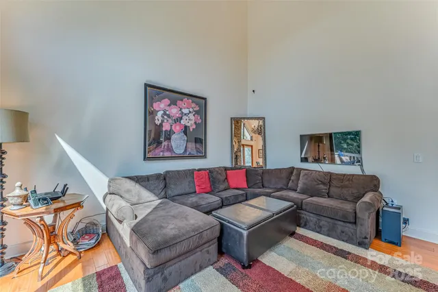 a living room with furniture and a couch