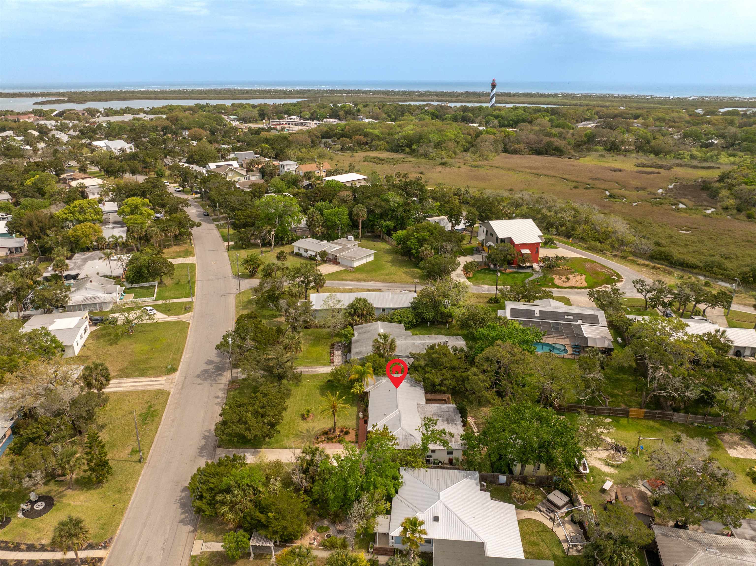 146 Menendez Road St. Augustine, FL 32080 - Photo 29 of 39 an aerial view of residential building and lake