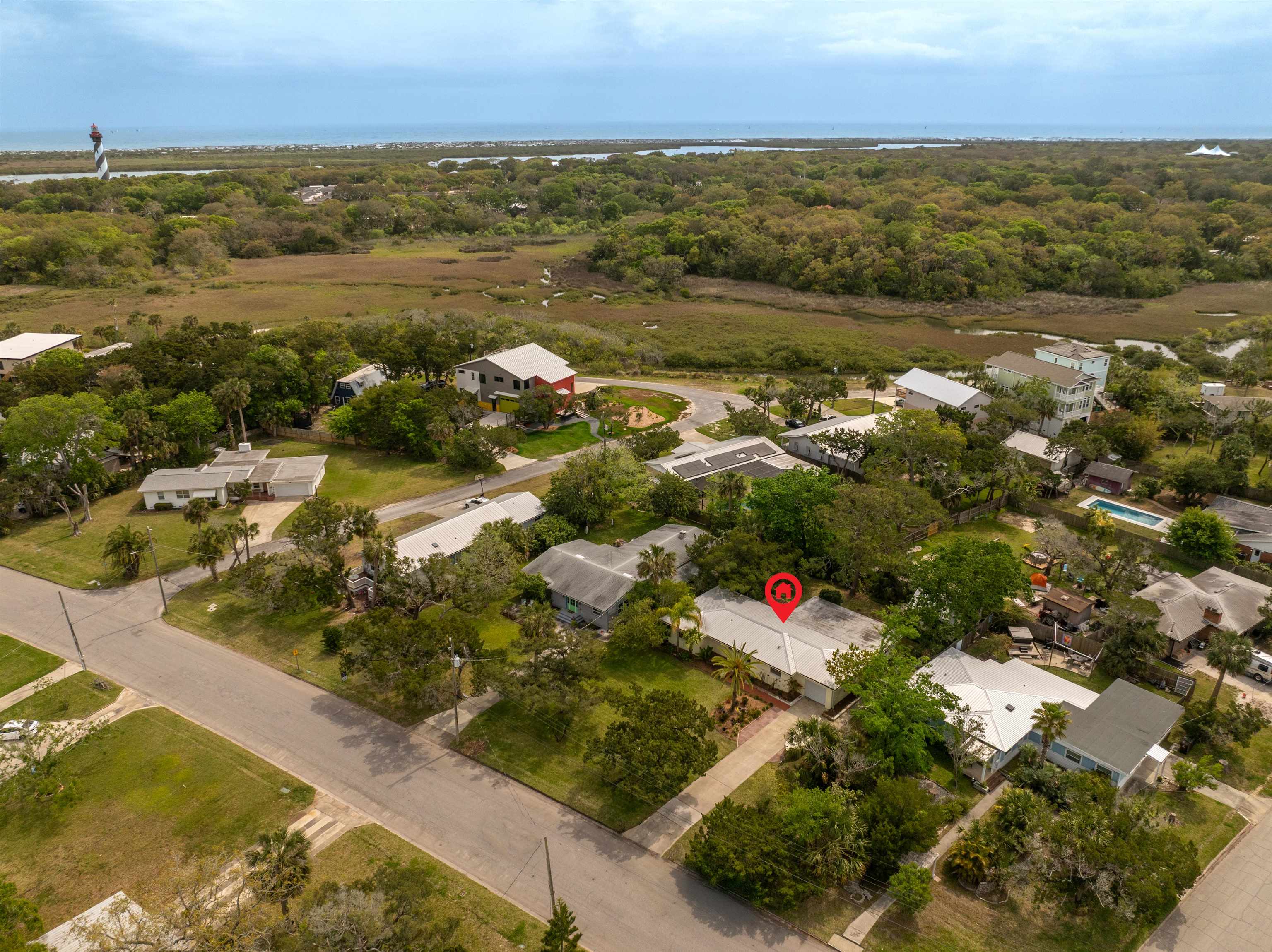 146 Menendez Road St. Augustine, FL 32080 - Photo 31 of 39 an aerial view of residential building and lake