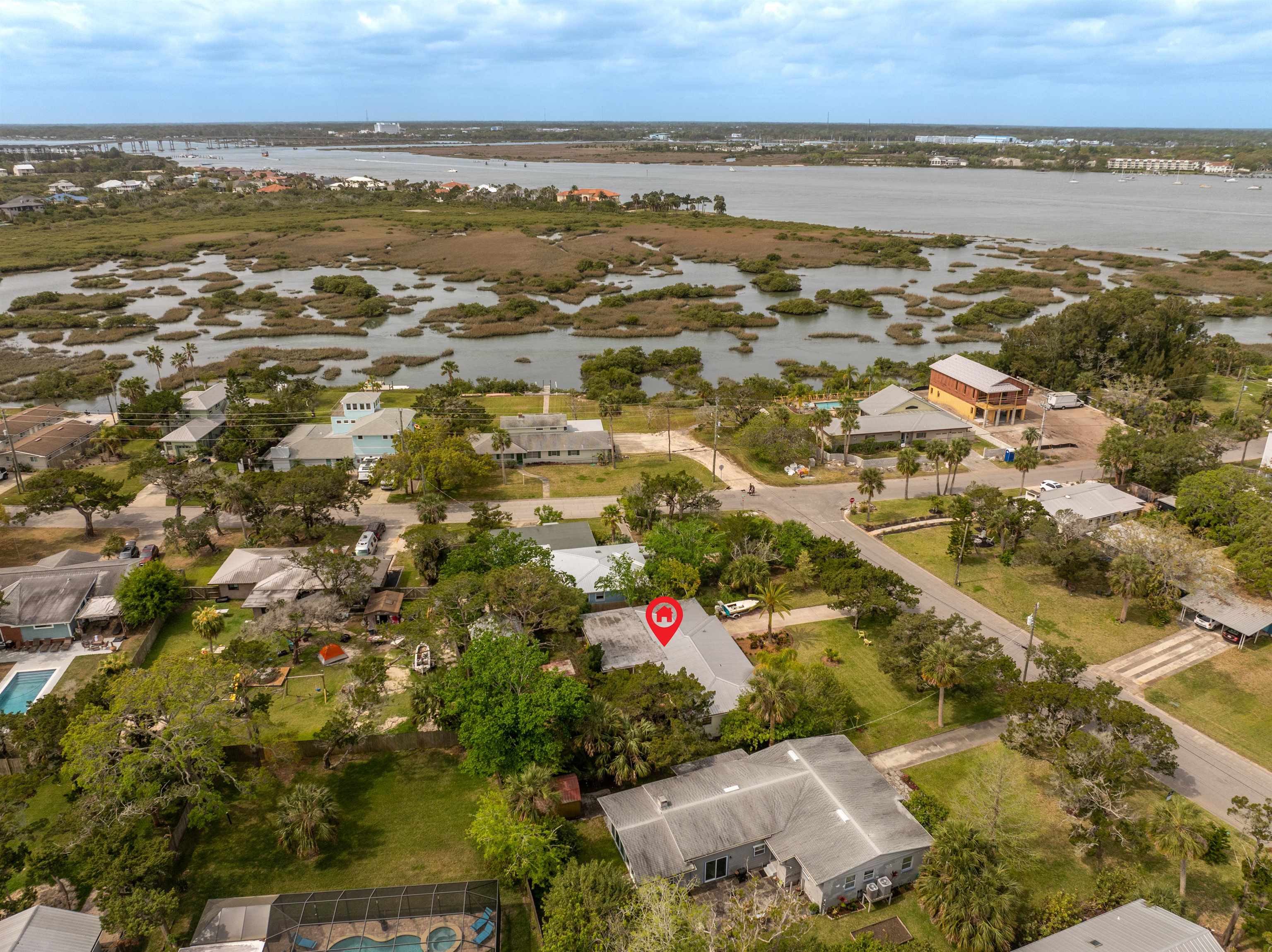146 Menendez Road St. Augustine, FL 32080 - Photo 34 of 39 an aerial view of residential houses with outdoor space