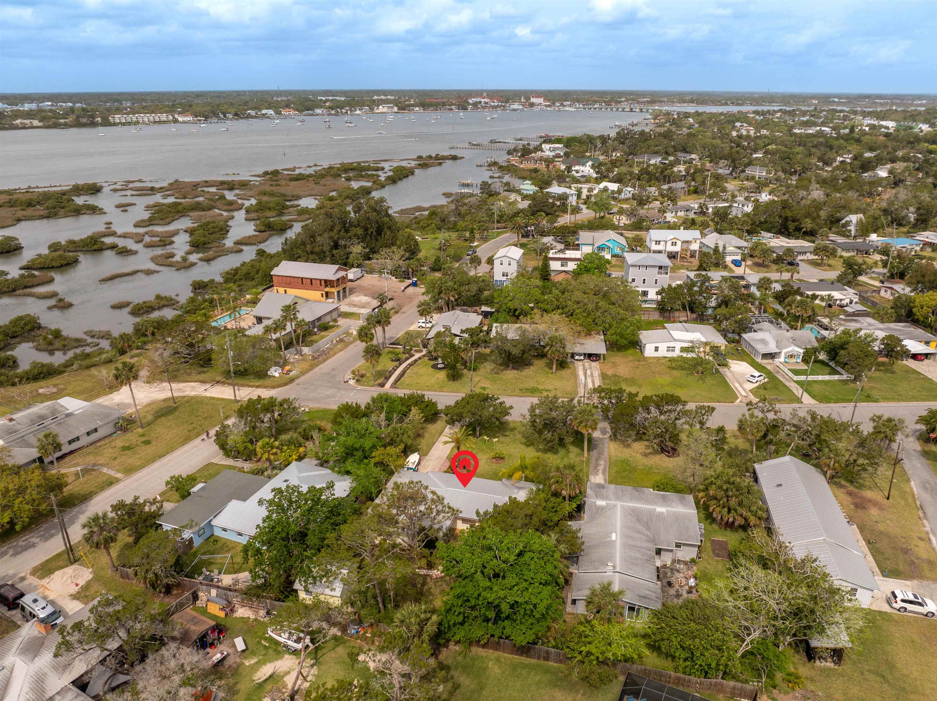 146 Menendez Road St. Augustine, FL 32080 - Photo 36 of 39 an aerial view of residential house and lake