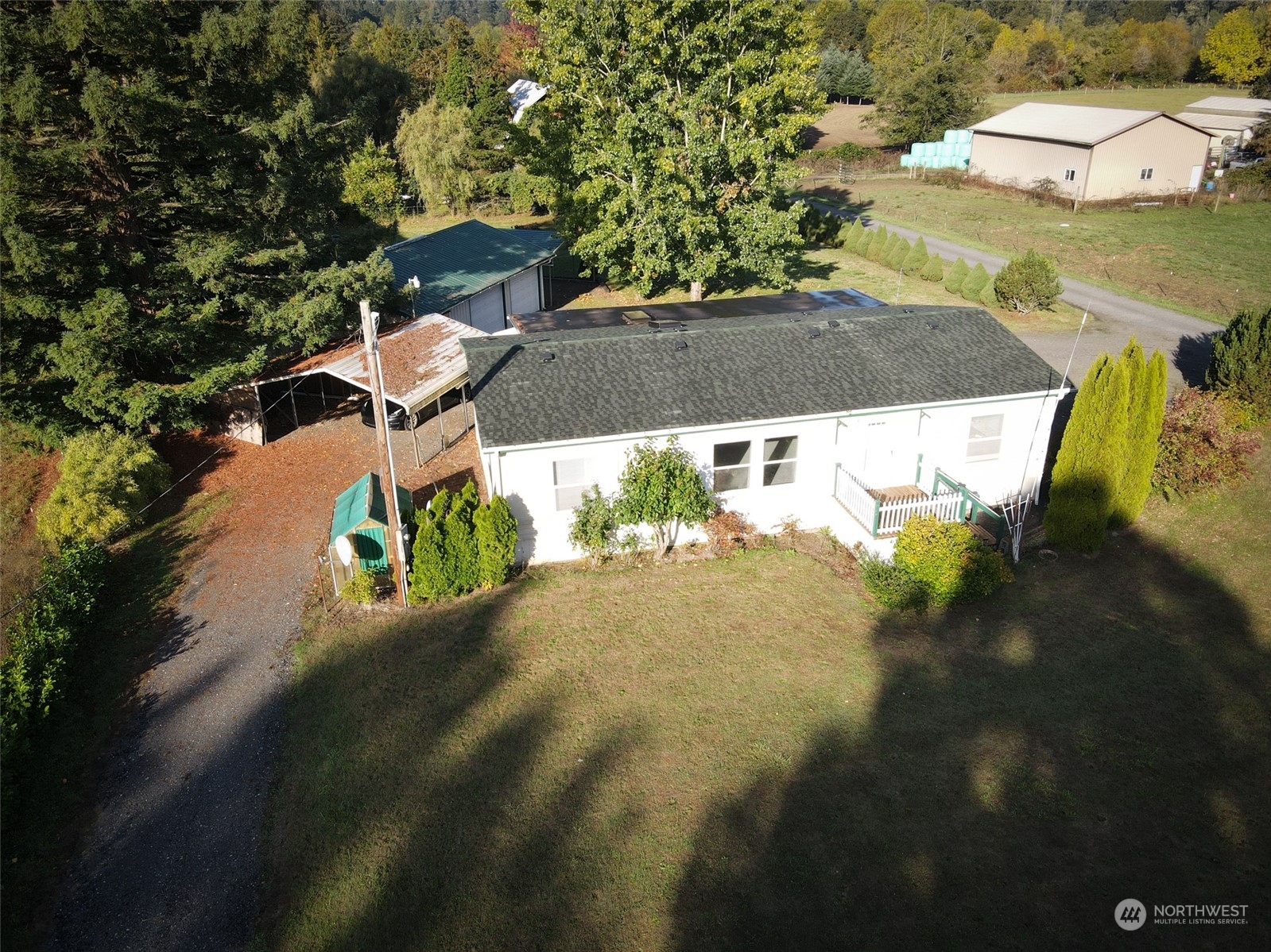 1944 Rice Road Chehalis, WA 98532 - Photo 3 of 34 an aerial view of a house with a yard