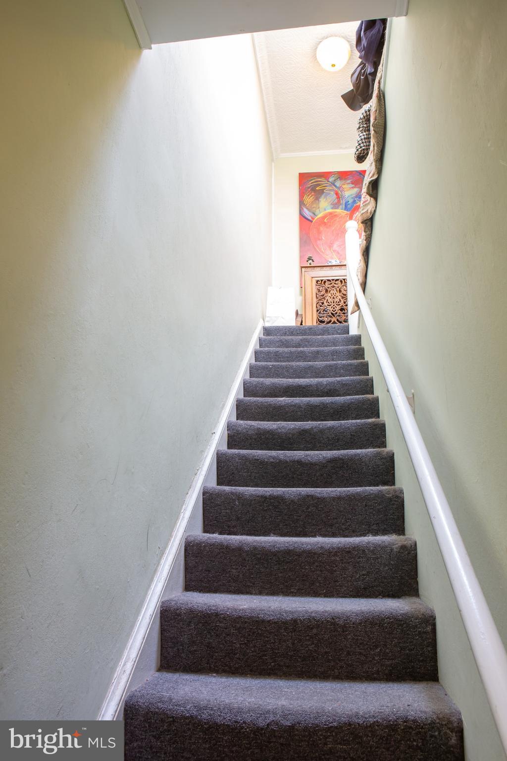 215 5th Street Southeast Washington, DC 20003 - Photo 16 of 53 Ascending Building Hall Stairs to Upper Level