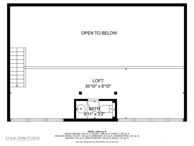 a picture of a room with a white wall and a picture