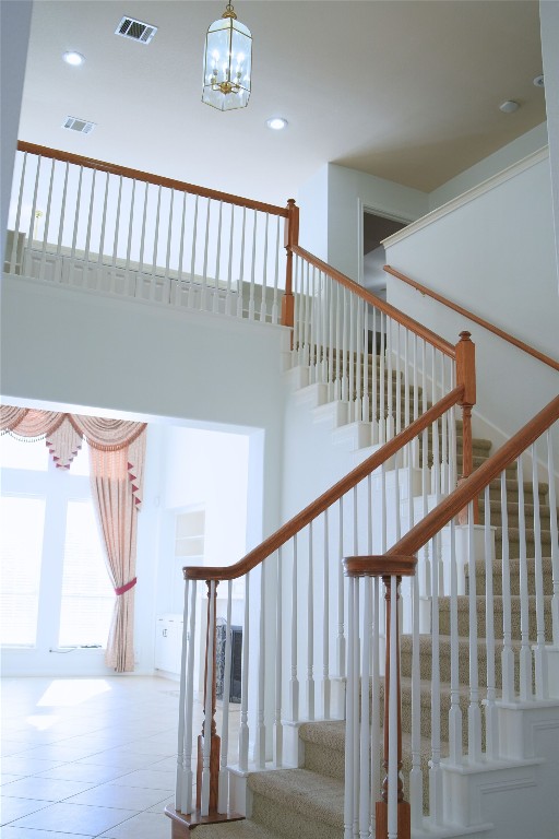 9501 Aire Libre Drive Austin, TX 78726 - Photo 5 of 38 a view of staircase with railing and white walls