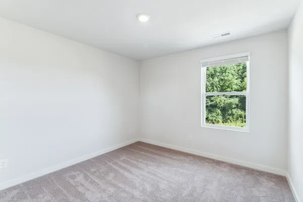 an empty room with a window