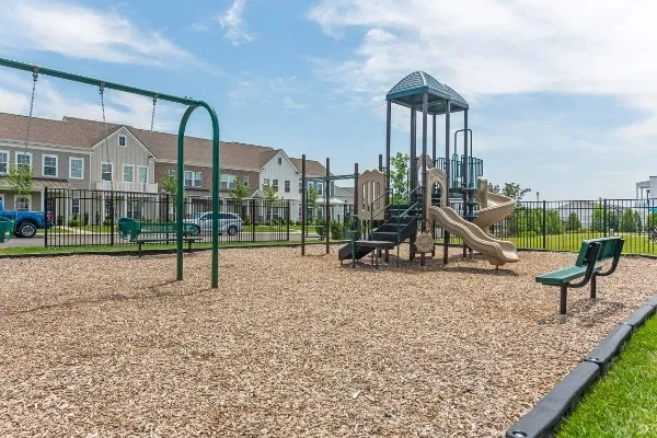 a view of a park with a bench