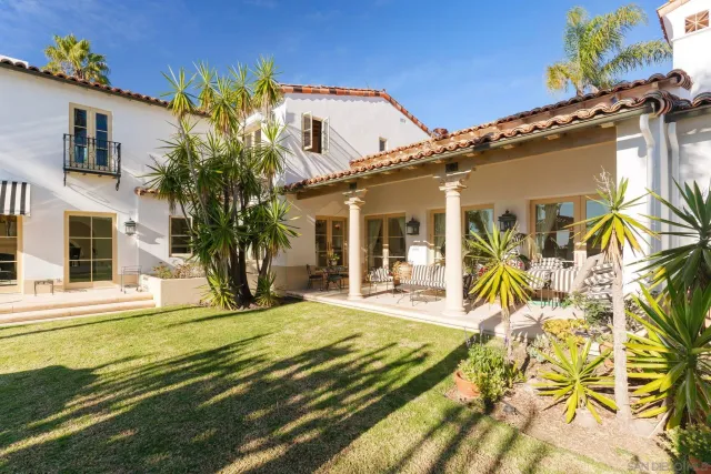 a view of a house with a patio