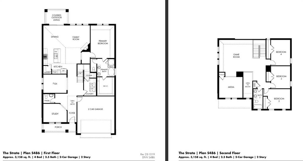 2433 Glacier Ridge Corinth, TX 76210 - Photo 5 of 40 a picture of a floor plan