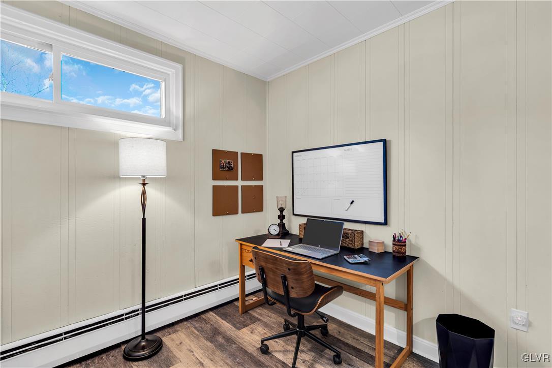 975 State Park Road Wind Gap, PA 18091 - Photo 8 of 17 a workspace with furniture and wooden floor